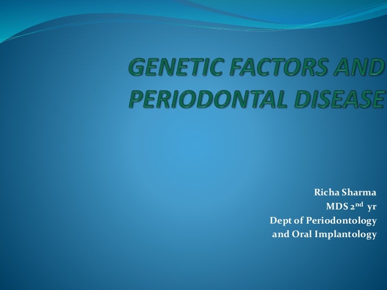 factors and periodontal disease