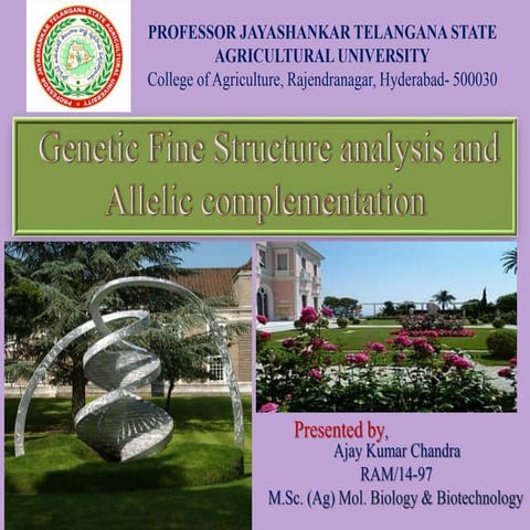 Genetic fine str. analysis &amp; complementation