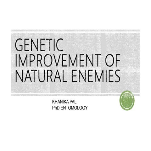 Genetic improvement of natural enemies