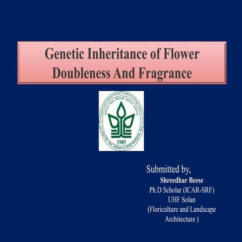 Genetic inheritance of flower doubleness and fragrance 