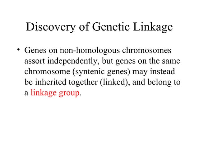 geneticlinkage in egentics used for .ppt