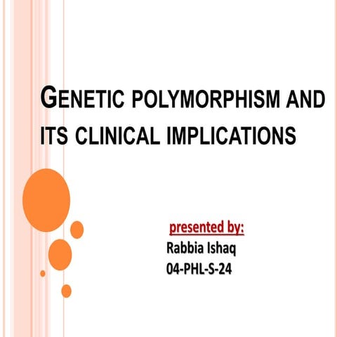Genetic polymorphism | PPTX