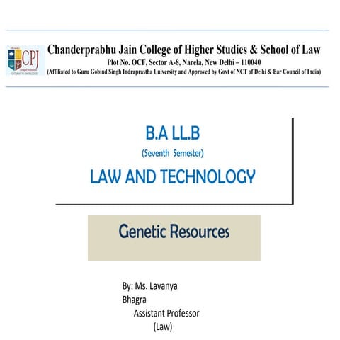 Genetic resouces ppt