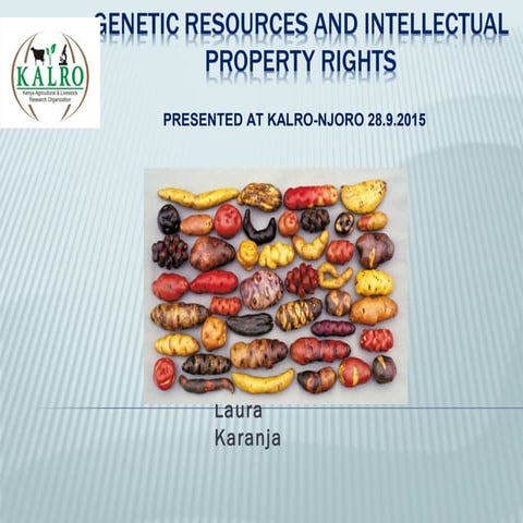 Genetic resources and ipr