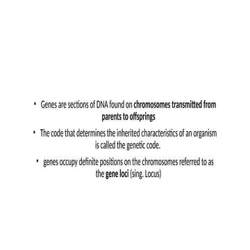 GENETICS POWERPONT NOTES PRESENTATION FORM 4 | PPTX