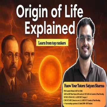 Origin of Life Protocells, Oparin Haldane Theory, Miller Urey Experiment & Sy...