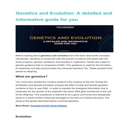 Genetics and Evolution_ A detailed and informative guide for you.docx