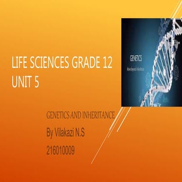 Genetics and inheritance | PPT