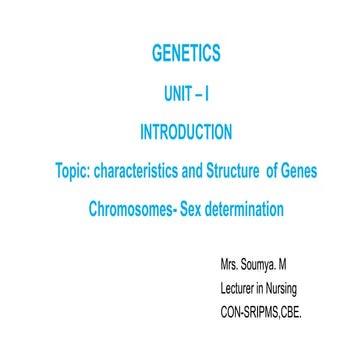 Genetics in nsg unit i part 2