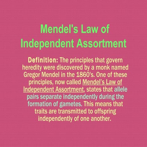 Genetics, mendelian laws