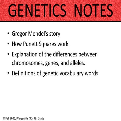 Genetics notes