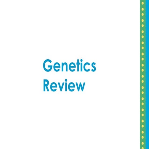 Genetics review and problems