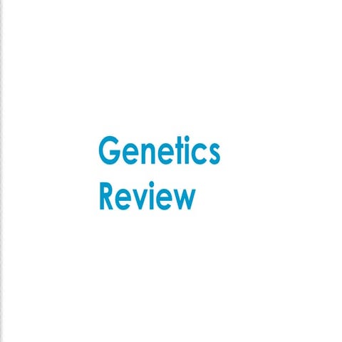 Genetics review and problems 2a