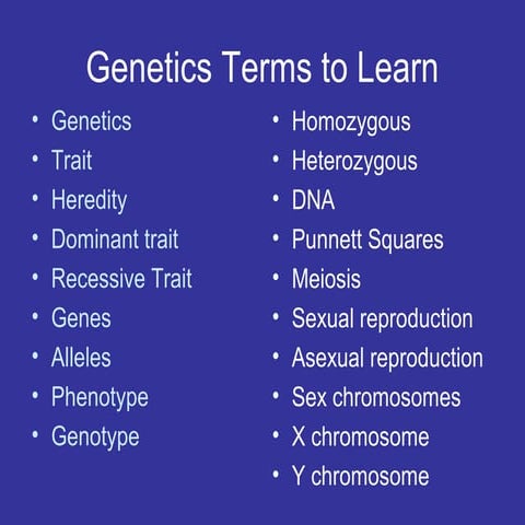 Genetics vocabulary - 4.00