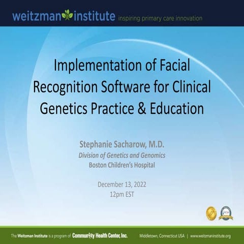  Implementation of Facial Recognition Software for Clinical Genetics Practice...