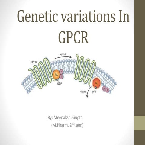 Genetic variations in gpcr