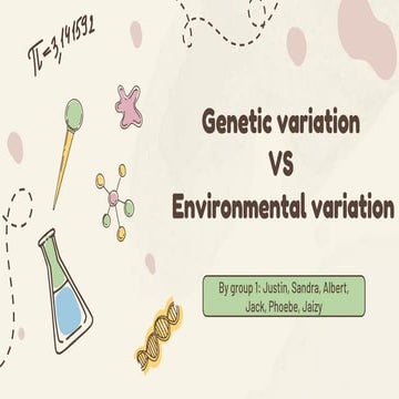 Genetic variation vs environmental variation