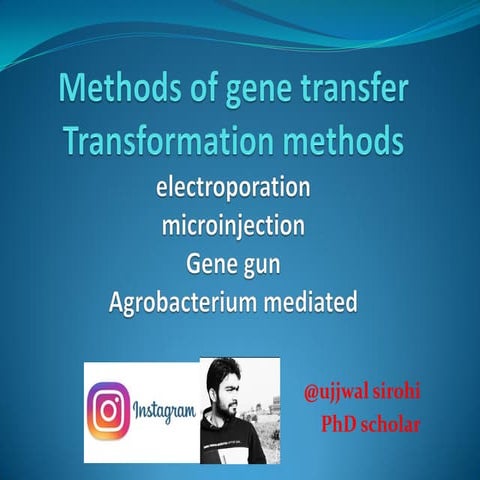 Gene transfer methods @ujjwasirohi