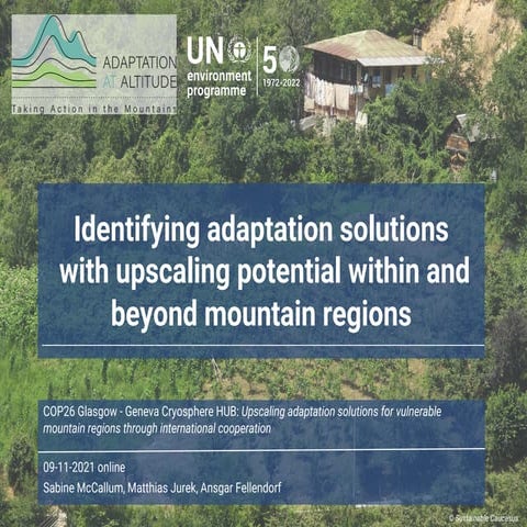 Identifying adaptation solutions with upscaling potential within and beyond m...
