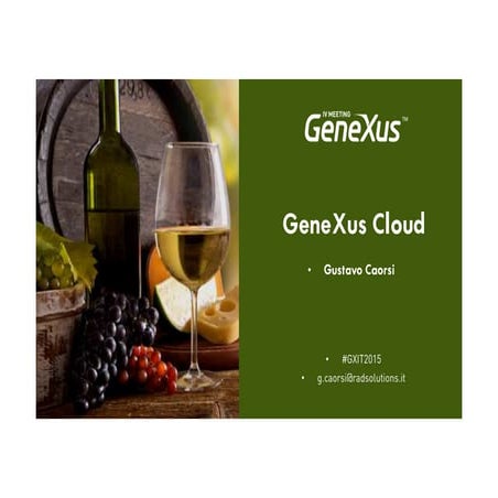 IV Evento GeneXus Italia -GeneXus Cloud