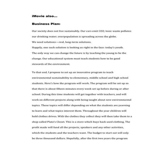 Gen final project #3 business plan