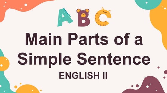 Lesson plan- simple sentences | DOCX