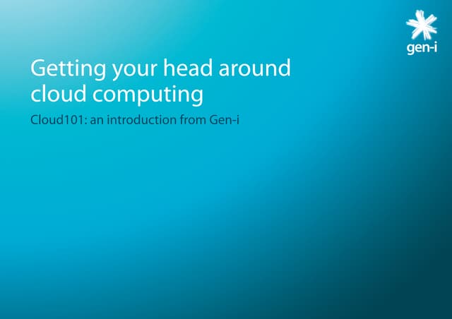 Gen-i Cloud 101 presentation