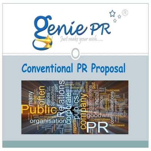 Genie pr proposal conventional pr & social media escort(ppt)
