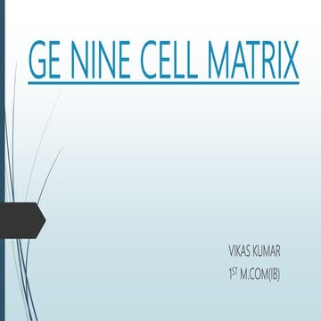 Ge nine cell matrix