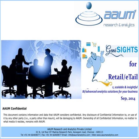geniSIGHTS offerings on retail/etail