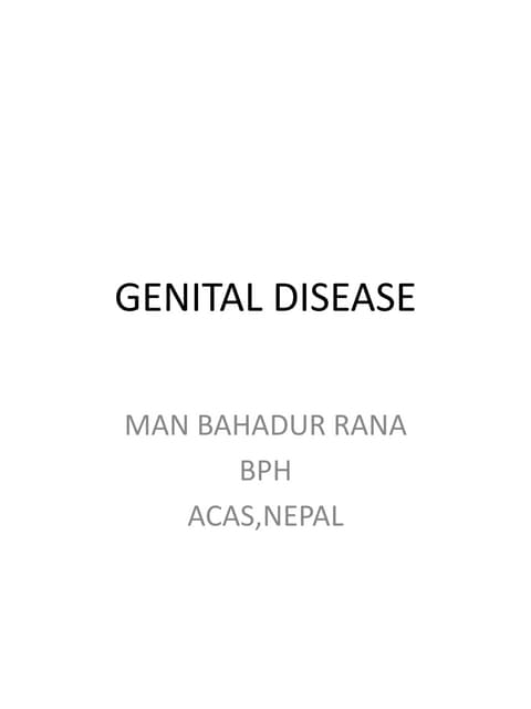 Genital disease