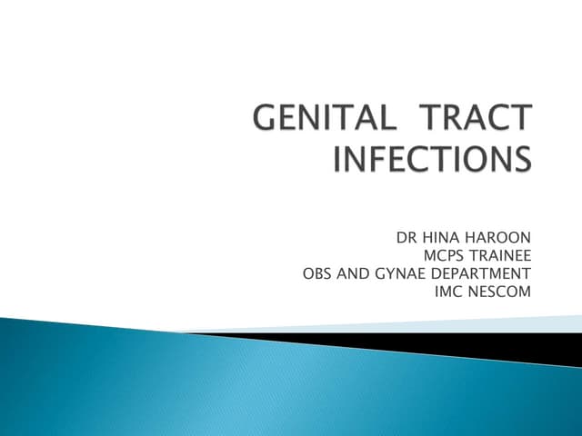 Vaginal Discharge syndrome and general management | PPTX