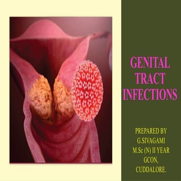 GENITAL TRACT INFECTIONS obstetrics and gynaecological nursing