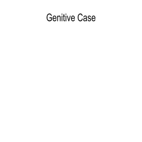 Genitive | ODP