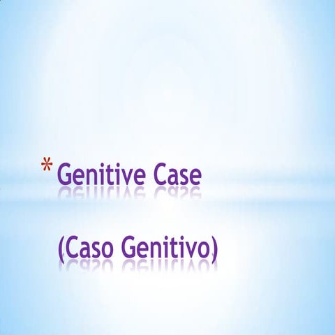 Genitive case