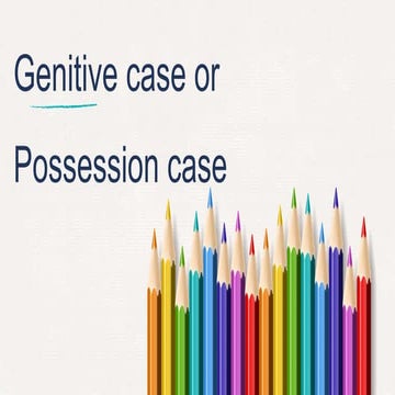 Genitive case ESL English  beginners study