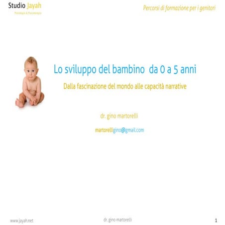 Genitorialità e Sviluppo Infantile - seminario - 01