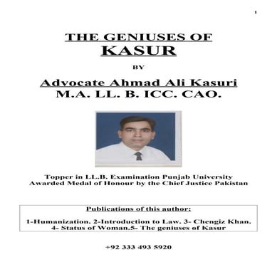 The Geniuses of Kasur