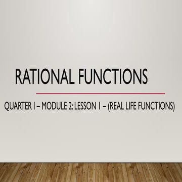 general mathematics rational functions topic | PPTX
