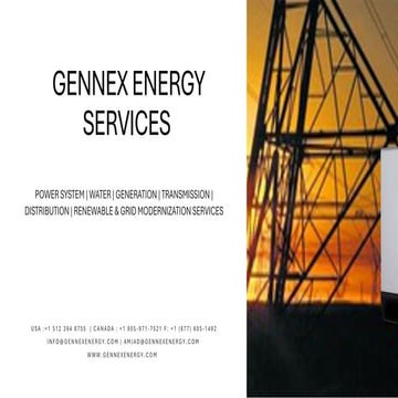Gennex Energy Services for Utilities and Corporate Sector | PDF