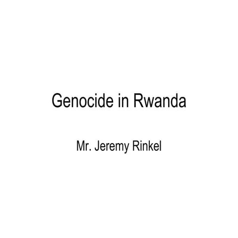 Genocide In Rwanda