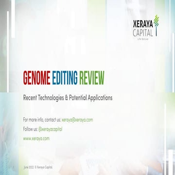 Genome Editing Review - Recent Technologies & Potential Applications