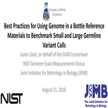 Genome in a bottle for next gen dx v2 180821