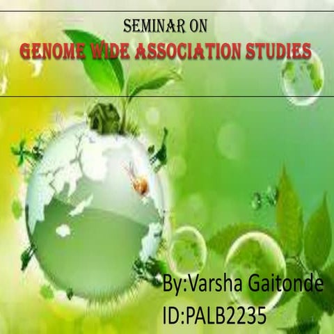 Genome wide association studies seminar