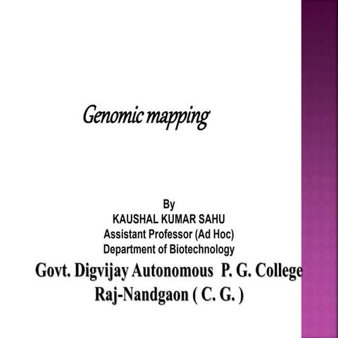 Genomic mapping by kk sahu