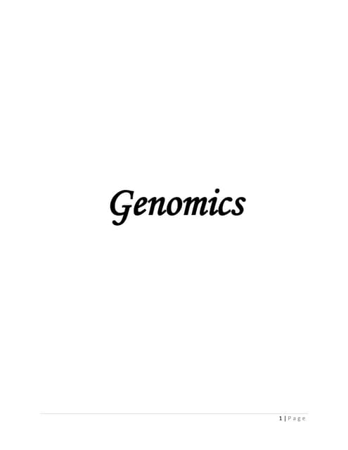 Genomics