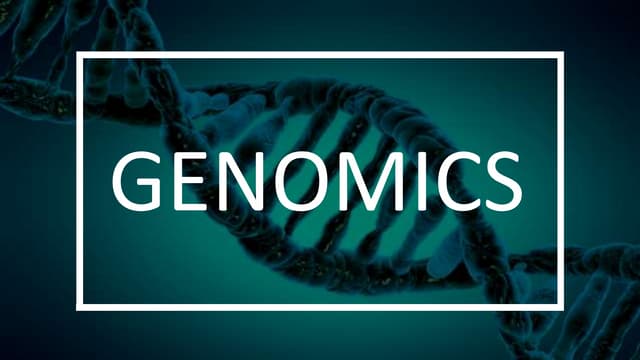 Genomics 