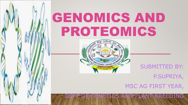 Genomics and proteomics ppt