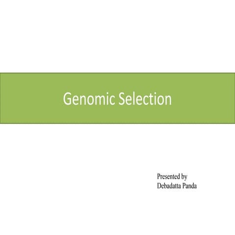 Genomic  selection