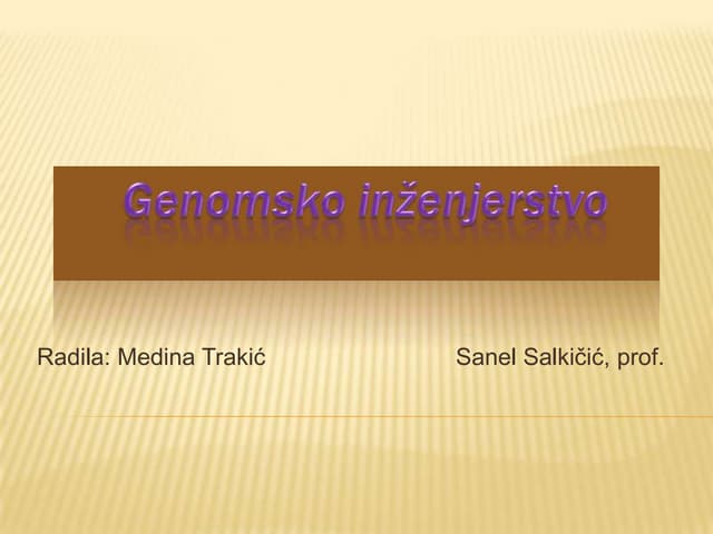 Genomsko inženjerstvo